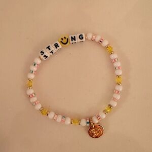 Charming White and Yellow Beaded Bracelet